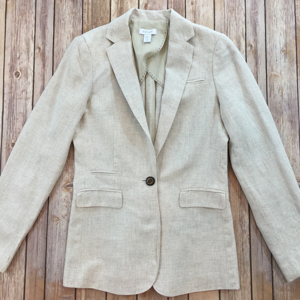 🥳2/$20🥳 KENAR Linen Single Button Blazer
